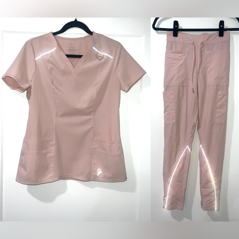 Jaanuu Women's Scrub Set in Light Pink